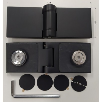 KPL. ZAWIASÓW Z ZAŚLEPKAMI DO DRZWI KERRIA PLUS NERO KTS