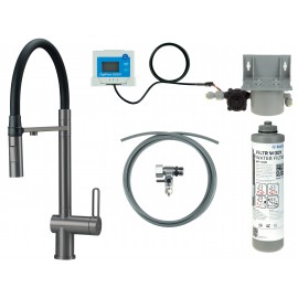 MAGNETIC Bateria kuchenna z zestawem do filtracji wody z elastyczną wylewką