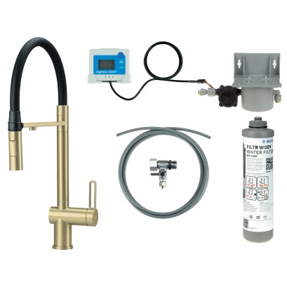 MAGNETIC Bateria kuchenna z zestawem do filtracji wody z elastyczną wylewką