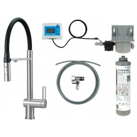 MAGNETIC Bateria kuchenna z zestawem do filtracji wody z elastyczną wylewką