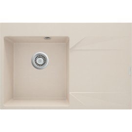 EVORA Zlewozmywak granitowy 1-komorowy z ociekaczem - prawy