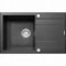 ZLEW. RAPIDO GRAFITOWY GRANIT 1K Z/O 780x490x190, 3,5" + OSPRZĘT SPACE SAVER