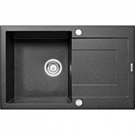 ZLEW. RAPIDO GRAFITOWY GRANIT 1K Z/O 780x490x190, 3,5" + OSPRZĘT SPACE SAVER
