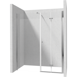 Zabudowa wnęki: drzwi składane 70 cm + ścianka 30 cm