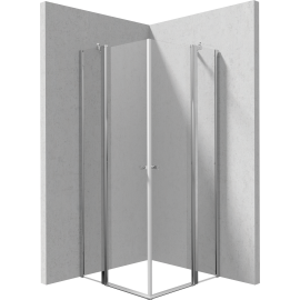 Kabina narożna: podwójne drzwi uchylne 100 cm + 100 cm