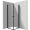 Kabina narożna: podwójne drzwi wahadłowe 70 cm + 70 cm