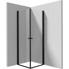 Kabina narożna: podwójne drzwi wahadłowe 90 cm + 70 cm