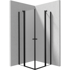 Kabina narożna: podwójne drzwi uchylne 100 cm + 100 cm
