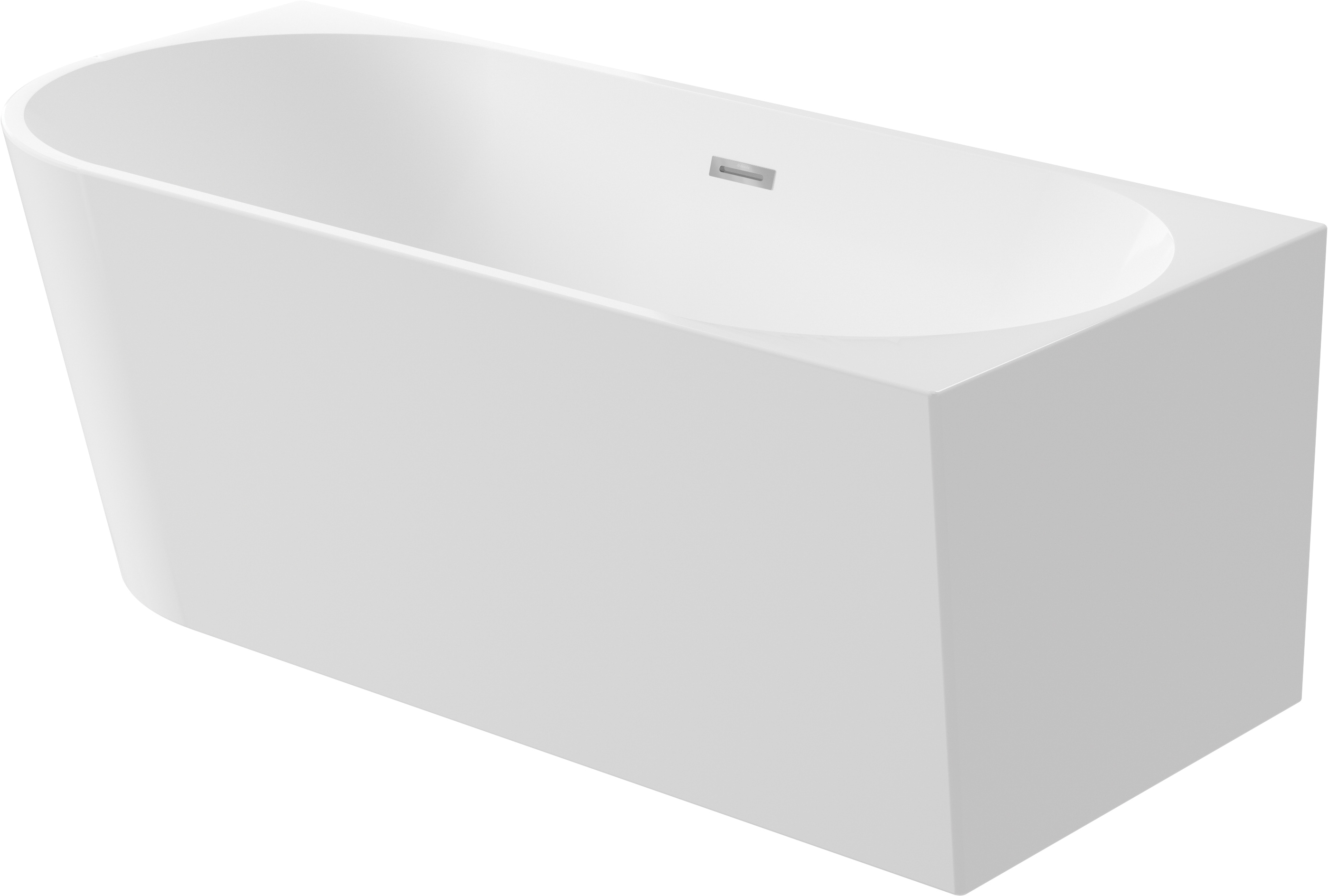 Acrylic bathtub, corner/free-standing, right - 140 cm