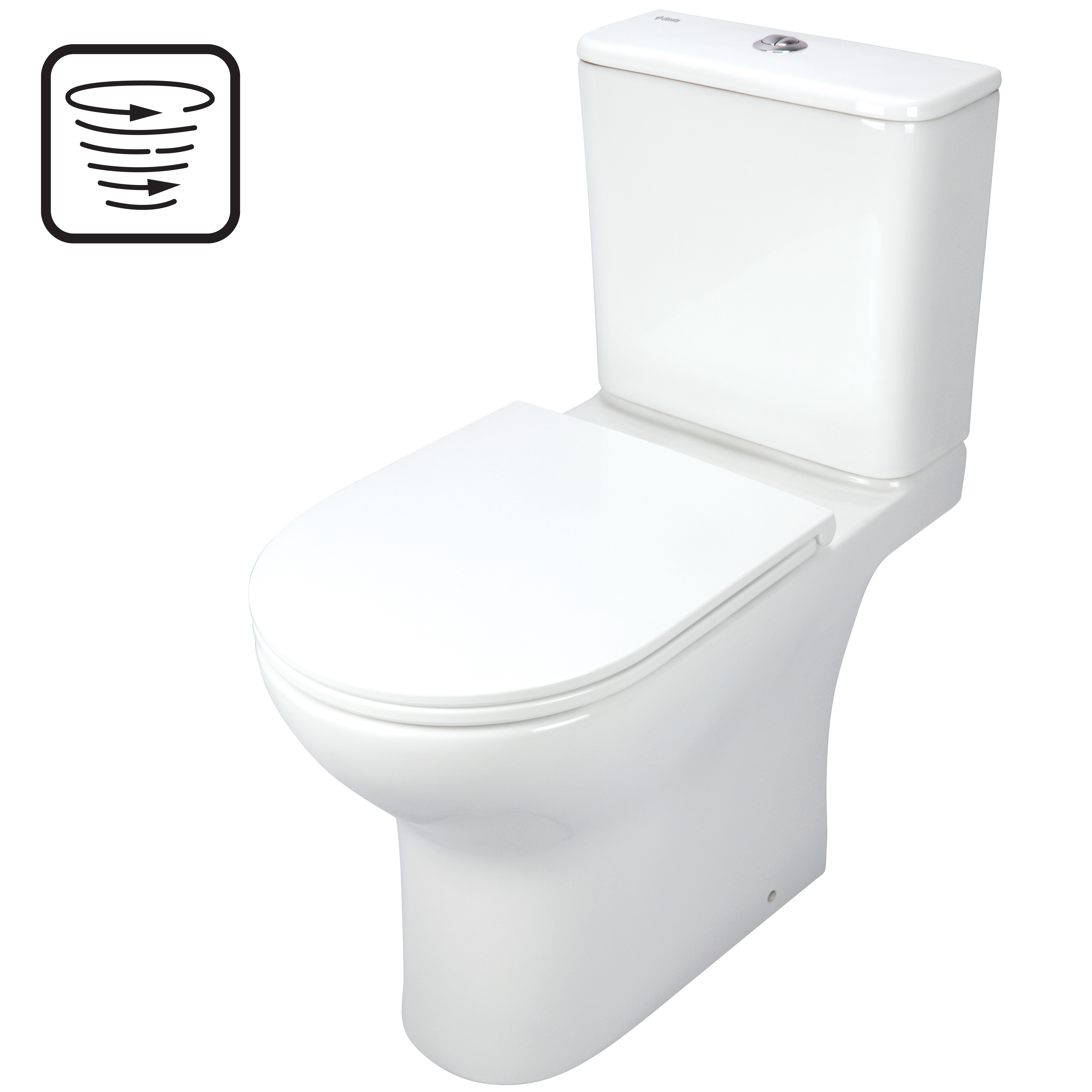 Miska WC kompakt bezkołnierzowa