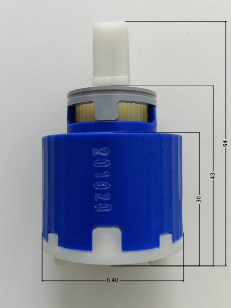 Ceramic cartridge, 40 mm, with temperature limiter - low
