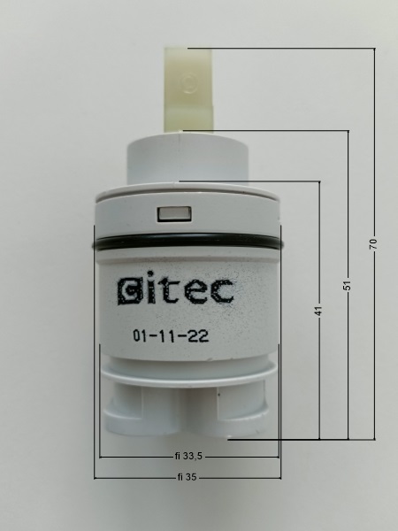 Ceramic cartridge, 35 mm - tall