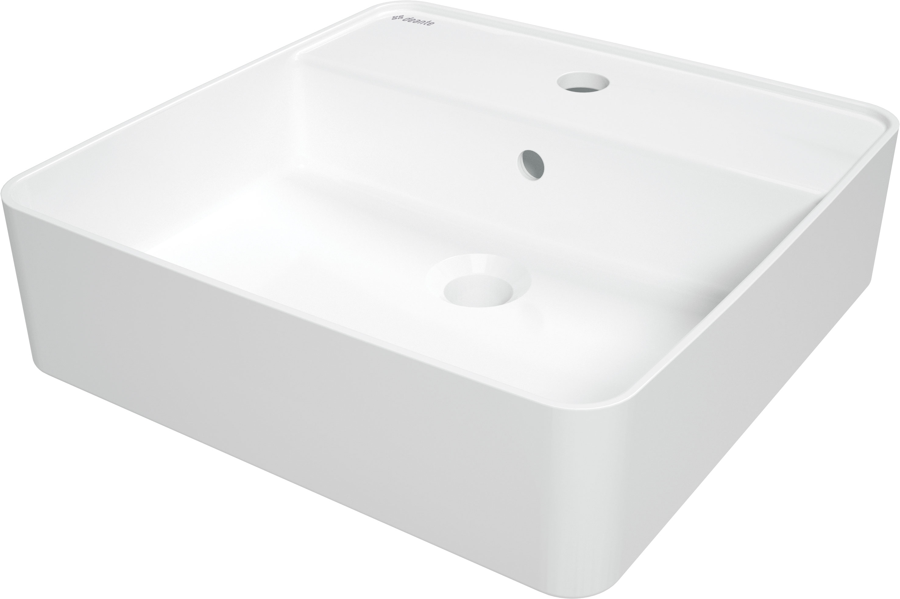 Square - Umywalka ceramiczna nablatowa z miejscem na baterię