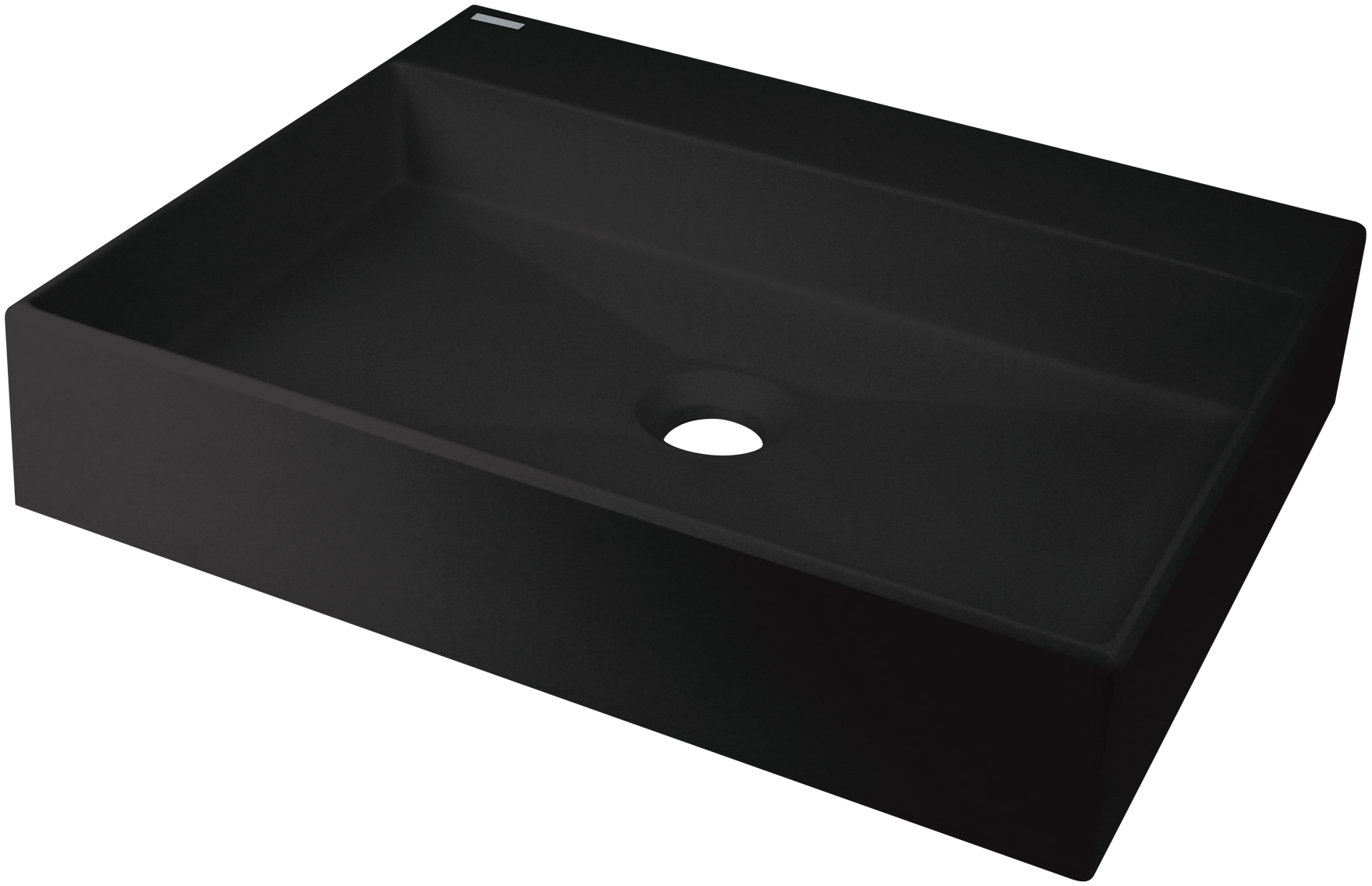 Correo - Umywalka granitowa nablatowa z miejscem na baterię - 500x400 mm