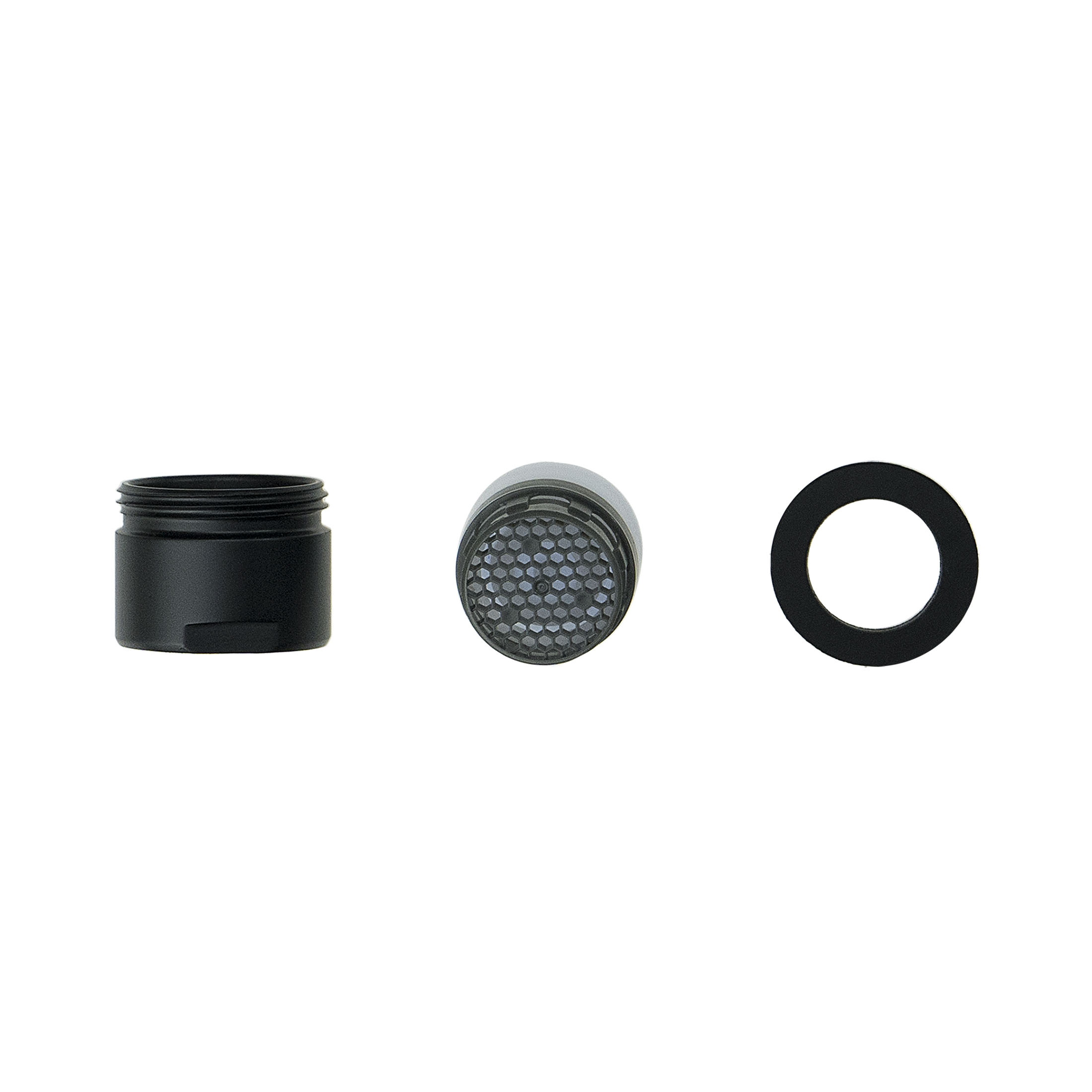 Aerator, for kitchen taps, for water filtration