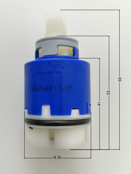 Ceramic cartridge, 35 mm, with temperature limiter - tall