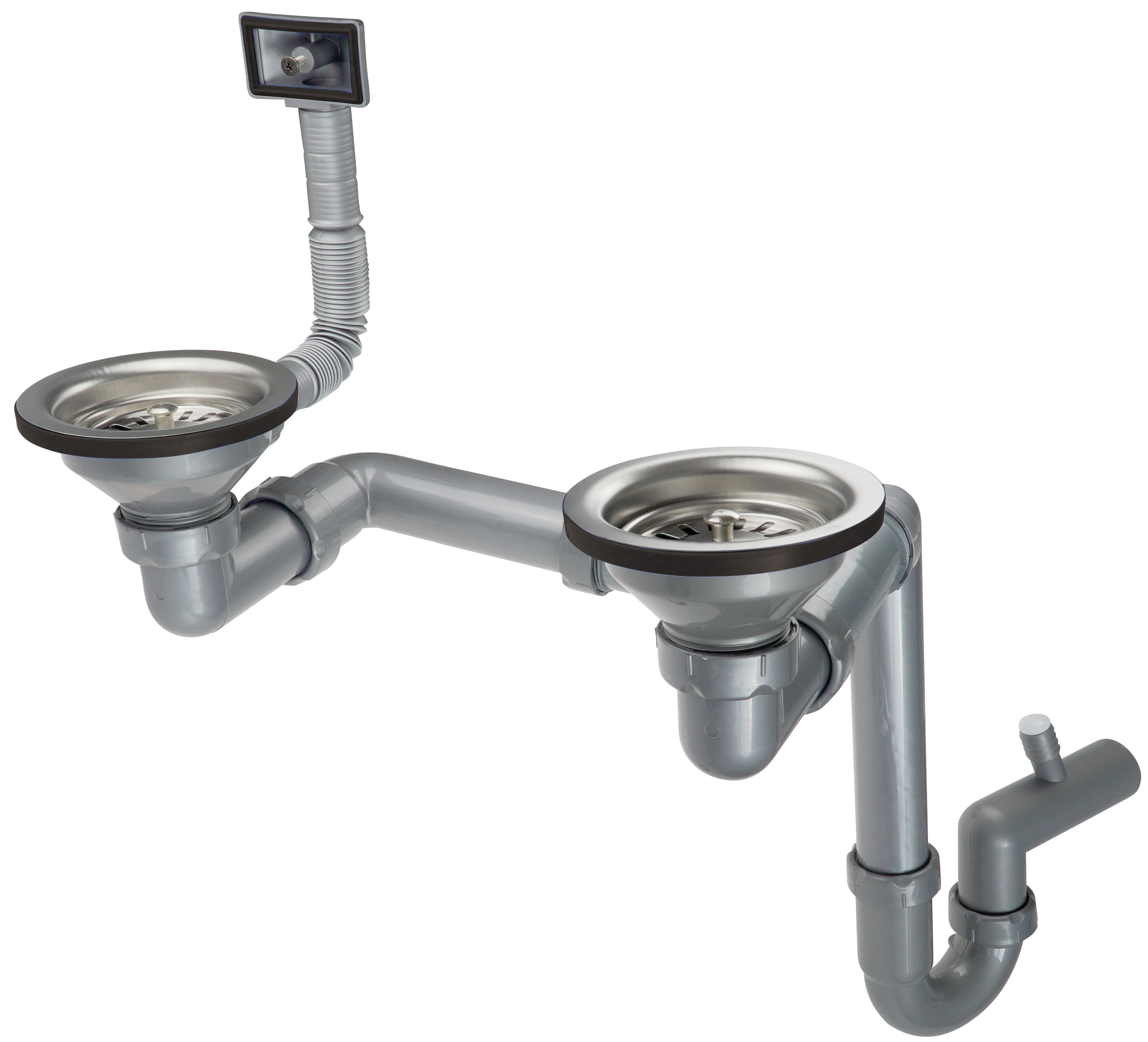 Syfon do zlewozmywaka stalowego 1.5- i 2-komorowego
