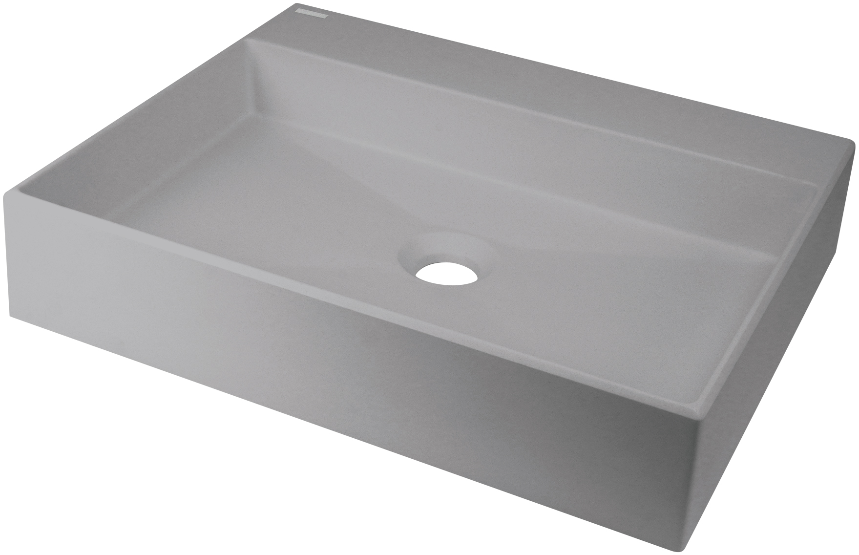 Correo - Umywalka granitowa nablatowa z miejscem na baterię - 500x400 mm