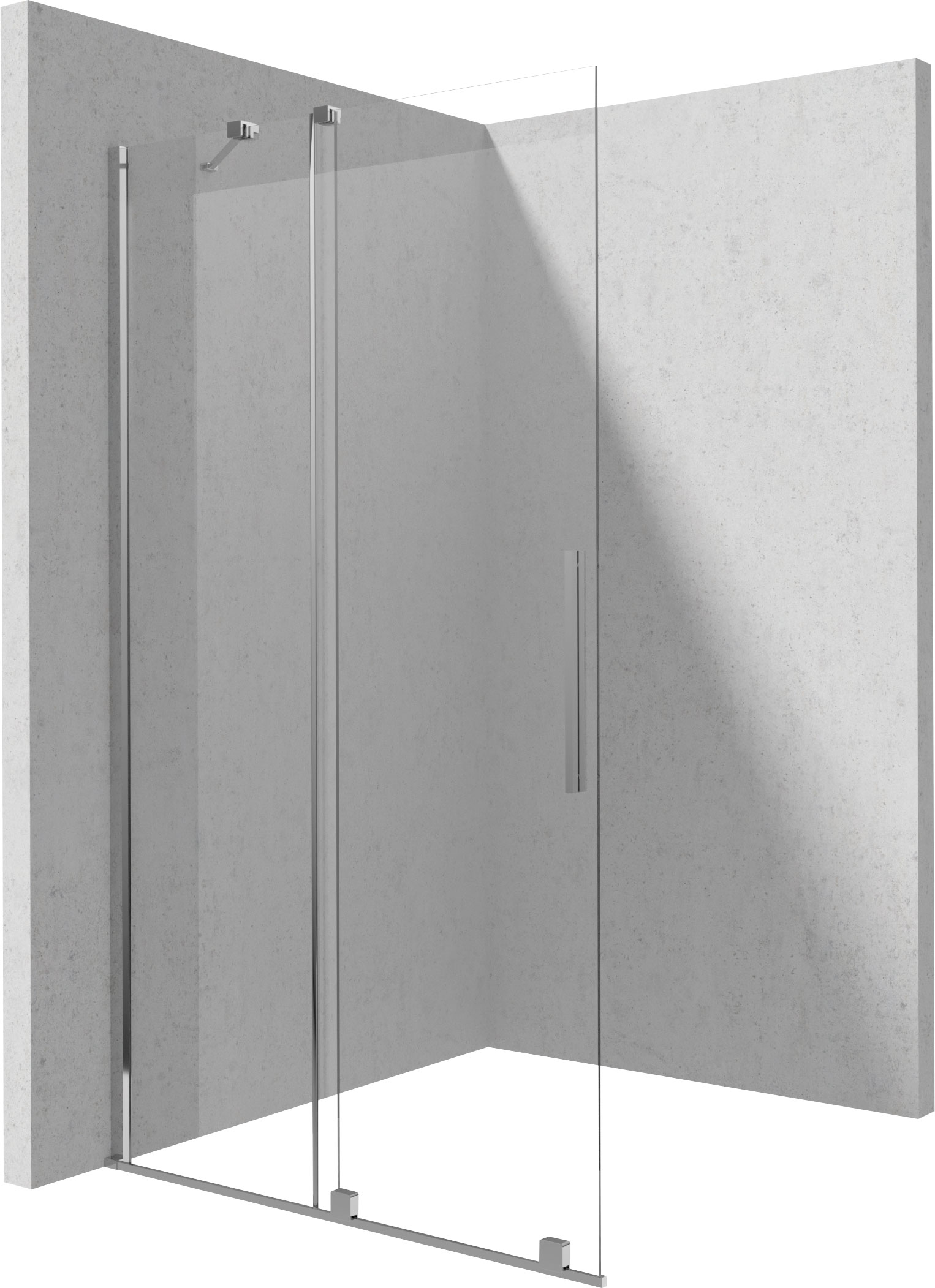 Prizma - Ścianka prysznicowa walk-in 140 cm - przesuwna