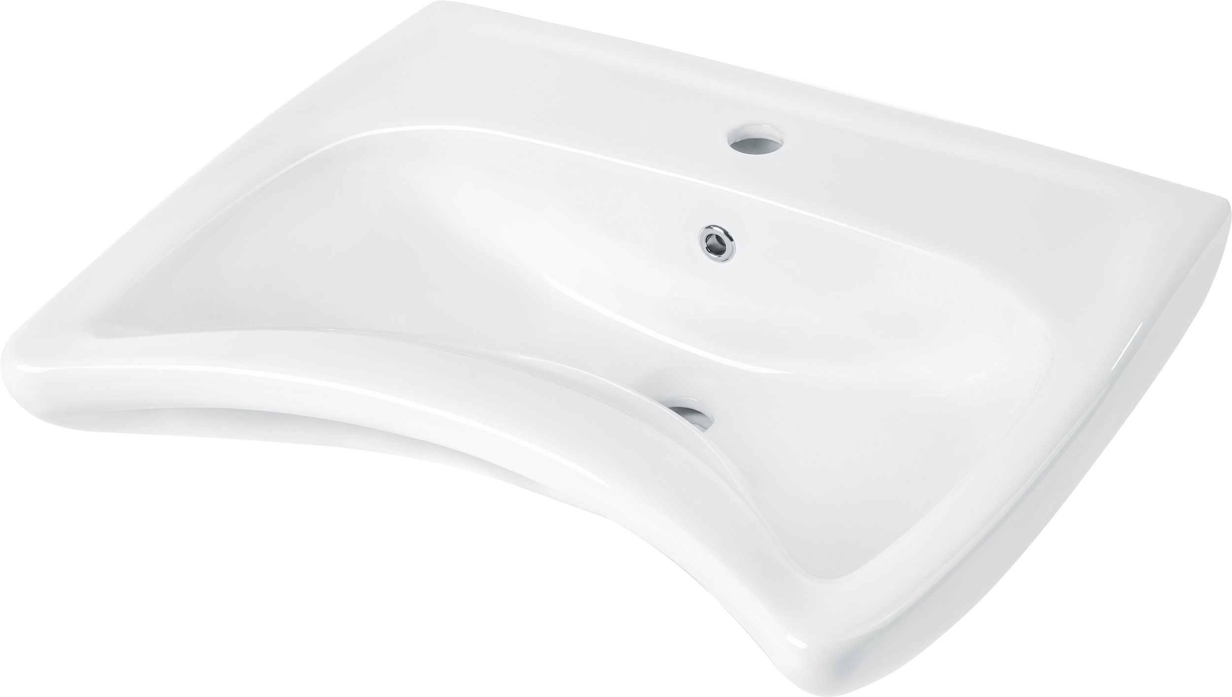 Vital - Umywalka ceramiczna ścienna z miejscem na baterię - dla osób z ograniczeniami ruchowymi